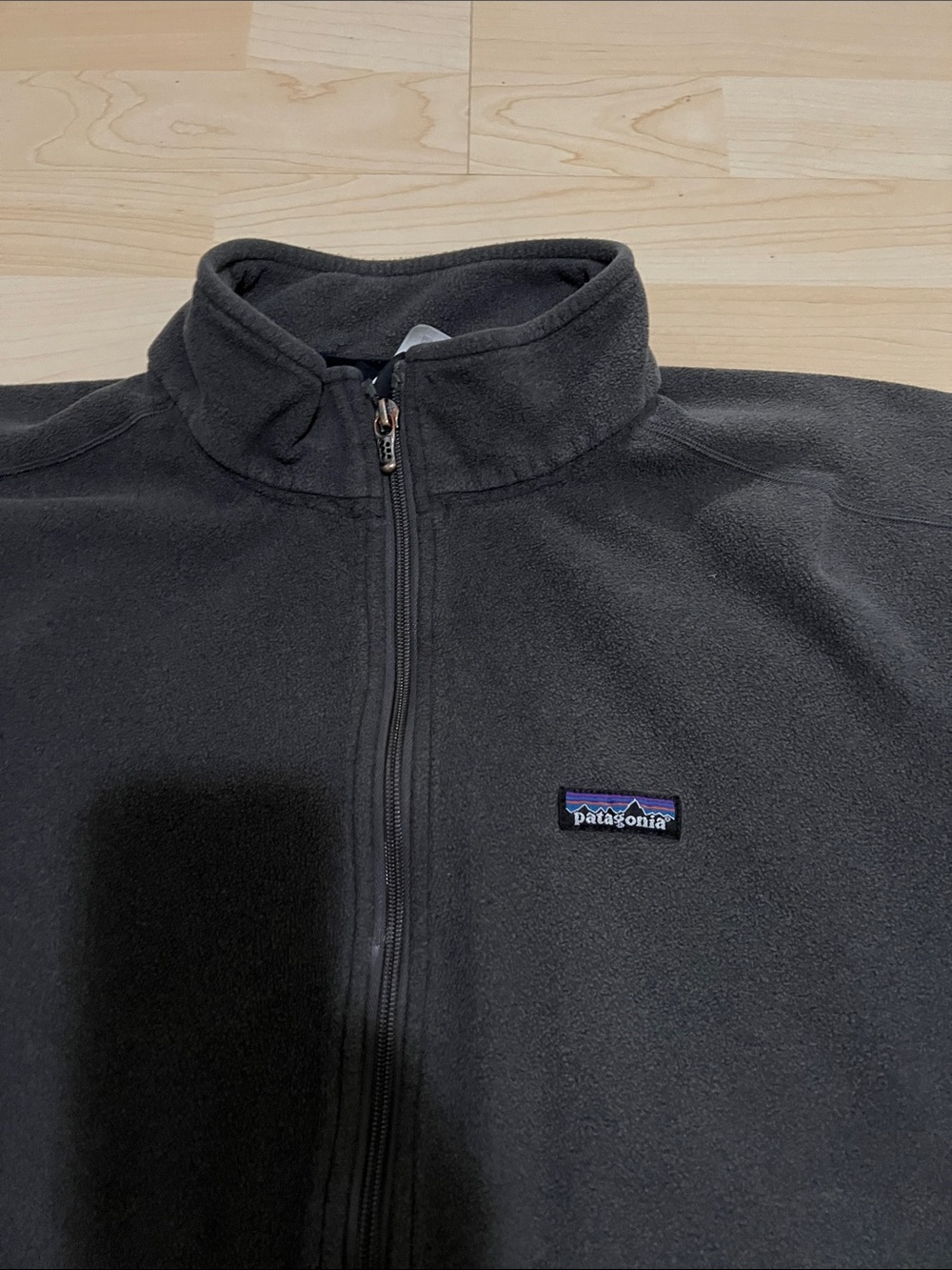 Patagonia Men's Black Full-Zip Fleece Jacket with Logo Patch